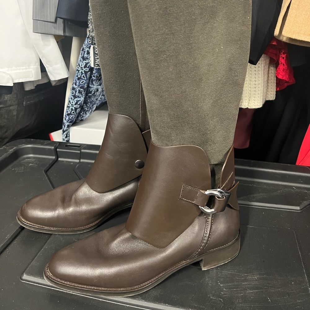 Aquatalia, waterproof equestrian style brown boot